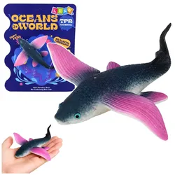 Fliegender Fisch aus Gummi, dehnbar, realistischer Meeresfisch, 12 cm