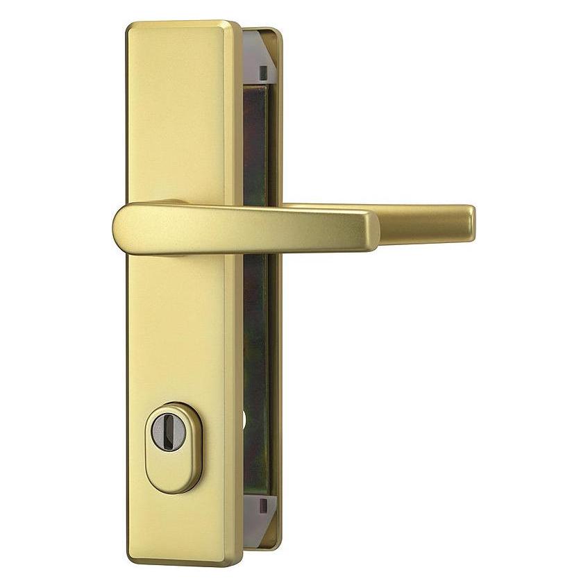Abus HLZS814 F3 EK Schutzbeschlag eckig DG messing (Türgriff) (08411)
