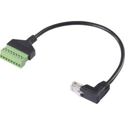 Renkforce RJ45 Netzwerk Adapterkabel [1x RJ45-Stecker 8p8c - 1x Klemmanschluss] 30 cm Schwarz RF-6443974