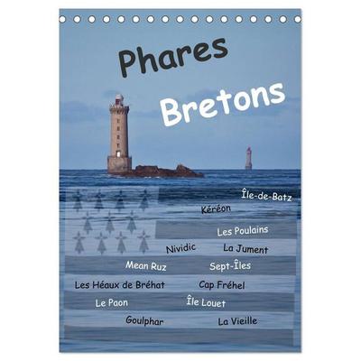Phares Bretons (Tischkalender 2027 DIN A5 hoch), CALVENDO Monatskalender