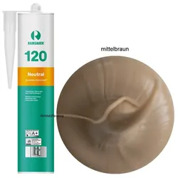 Ramsauer 120 Neutral mittelbraun 1K Silikon Dichtstoff 310ml Kartusche