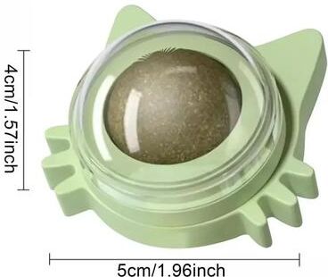 Inspire Essentials Catnip Wall Ball Toy green