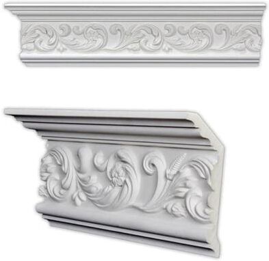 uDecor Scrolling Leaf 6.375-inch Crown Molding (8 pieces)