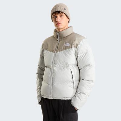 Steppjacke THE NORTH FACE "M SAIKURU JACKET", Herren, Gr. L, cumulus cloud, stone sla, Softshell, Obermaterial: 100% Polyester, straight fit, abgerundeter Saum, Jacken Steppjacke, wasserabweisend, atmungsaktiv, isolierend, winddicht