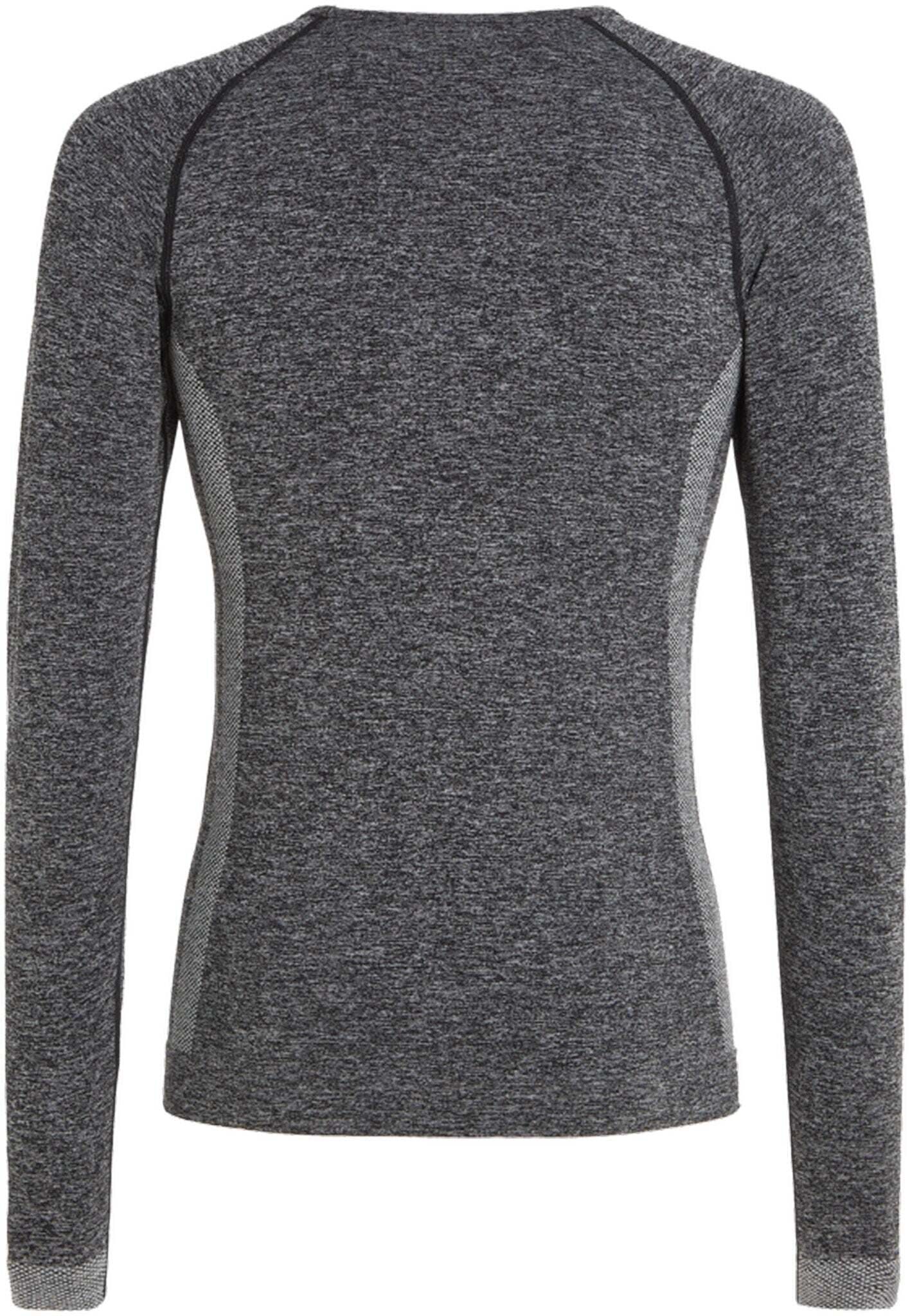 Seamless Shirt PROTEST "Thermo Shirt PRTKOMBU", Damen, Gr. M, grau (dunkelgrau melee), Obermaterial: 54% Polyamid Polyam.recyc. 41% Polyester PES. 5% Elasthan EL., Shirts Seamless Shirt dunkelgrau melee M