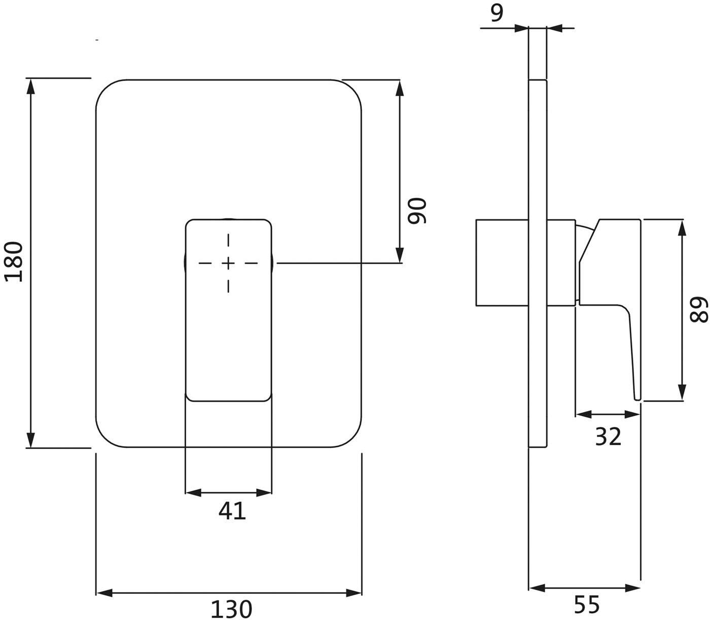 Herzbach CEO IX-FINISH Brausebatterie Unterputz Farbset