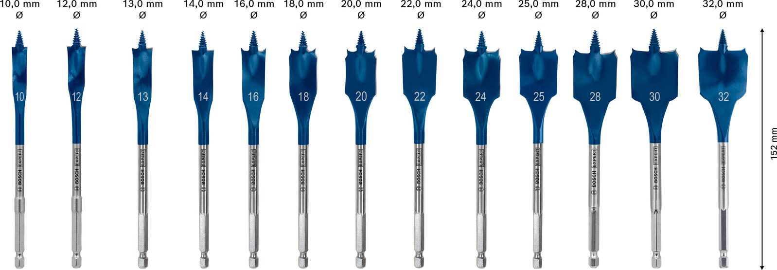 BOSCH Flachfräsbohrer-Set EXPERT Self Cut Speed 13-teilig 2608900336