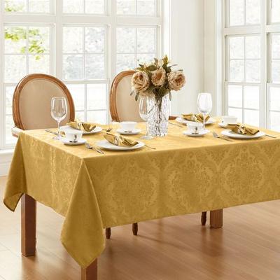 Threadmade Home Llc Ensley Rectangle Tablecloth, 52 x 70, Gold