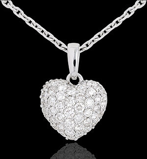 Edenly DiamantanhÃ¤nger Funkelndes Herz in Weissgold - 0.67 Karat - 50 Diamante