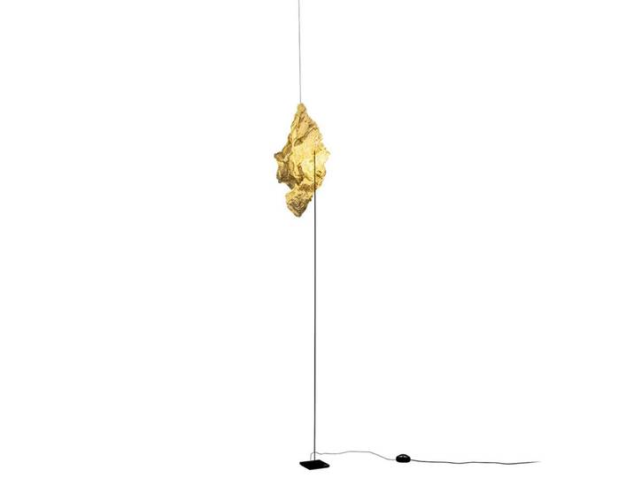 CATELLANI & SMITH lampadaire SHADOW (Tissu laiton, structure noire - Métal)