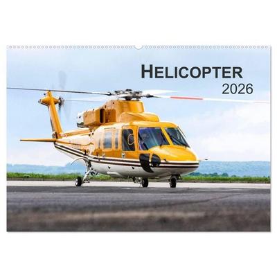 Helicopter 2026 (Wandkalender 2026 DIN A2 quer), CALVENDO Monatskalender