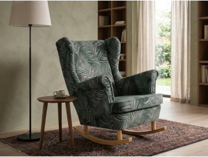 Family Meble Schaukelsessel Ari Flowers – skandinavischer Sessel – Variante M 121