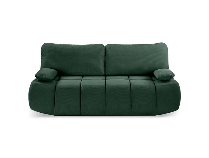 Mid.you Schlafsofa Lauder, Smaragdgrün, Kunststoff, 3-Sitzer, Füllung: Polyurethan (PUR),Polyurethan (Pur), 207x93x105 cm, Made in EU, FSC Mix, Wohnzimmer, Sofas & Couches, Schlafsofas, Schlafsofas mit Bettkasten