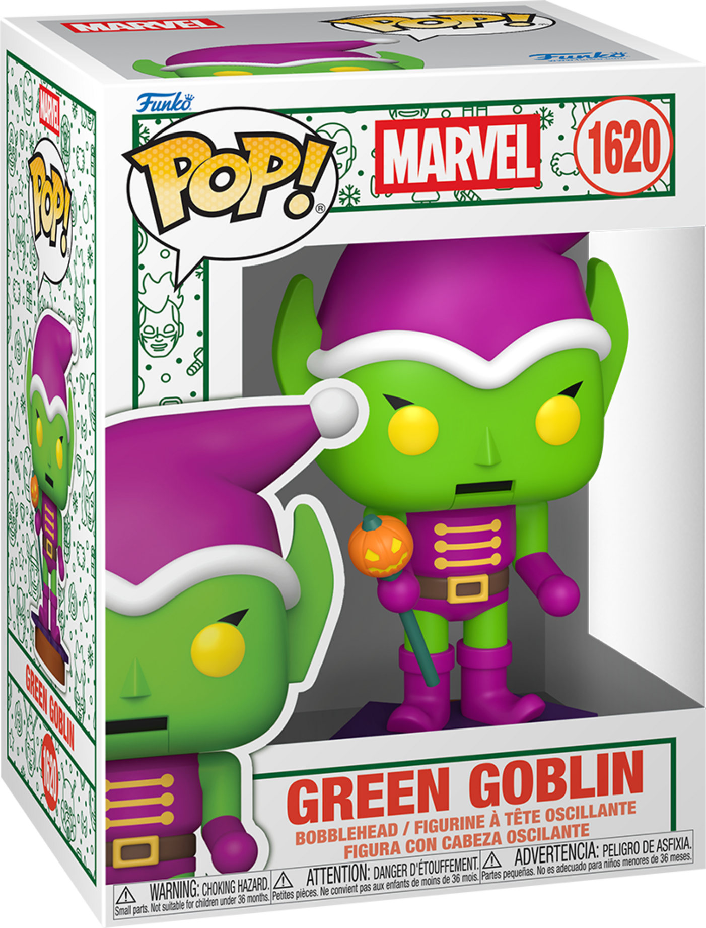 Funko Pop! Marvel Green Goblin Nutcracker Vinyl Figure #1617, Green, 13.7 cm, Funko Holiday Collection