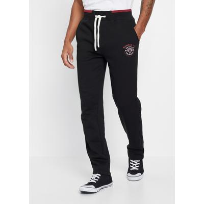 Jogginghose BONPRIX, Herren, Gr. 64/66, N-Gr, schwarz, Obermaterial: 100% Baumwolle, unifarben, regular fit, Hosen Jogginghose, mit elastischem Bund, mit Kordelzug, regular fit, mit Gesäßtasche