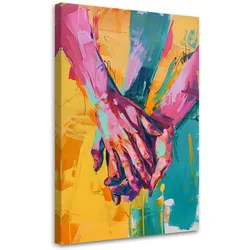 LEINWANDBILD Berührung Liebe Romantisch 60x90cm