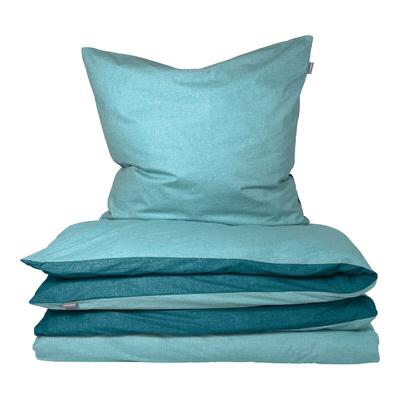 Schiesser Bettwäscheset Doubleface - Renforcé - 2-teilig - 135 x 200 cm - Türkis