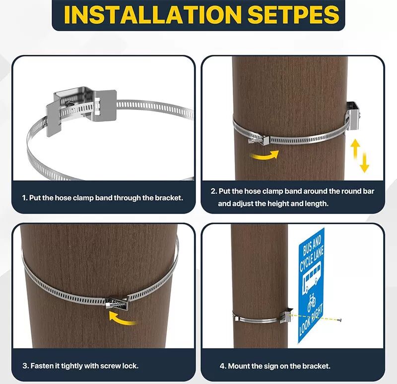 INF Verstellbares Schild-Montagehalterungs-Set - 2er-Pack