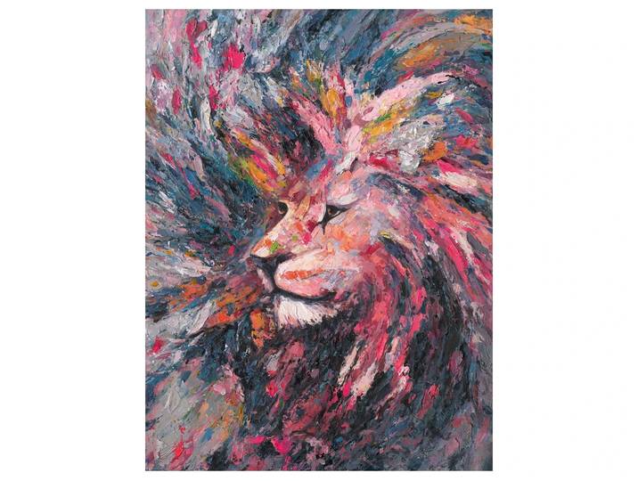 Gemälde Abstract Lion image LAND