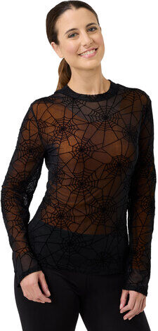 Langarmshirt "Spinnennetz", schwarz