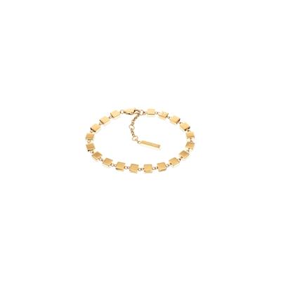 Armkette CALVIN KLEIN "GEOMETRIC", gold (gelbgoldfarben), Armbänder, Damen, 18,5cm, Edelstahl, Armkette