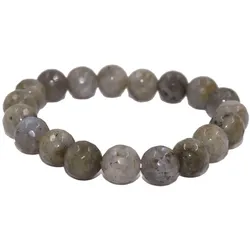 Armband FIRETTI "Schmuck Geschenk Armschmuck Armkette Edelstein Farbstein Labradorit", grau (grau, grau), Armbänder, Damen, 20cm, Silikon Stein, Silikon, Stein, Armband, Made in Germany - mit Labradorit