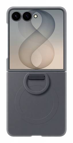 Samsung Silicone Ring Magnet Case Cover Z Flip8 Schwarz mit Magnet-Modul, Mit Haltering EF-EF776CBEGWW