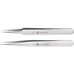 TOOLCRAFT TO-5861034 Pinzetten-Set 2teilig Spitz, superfein 120 mm