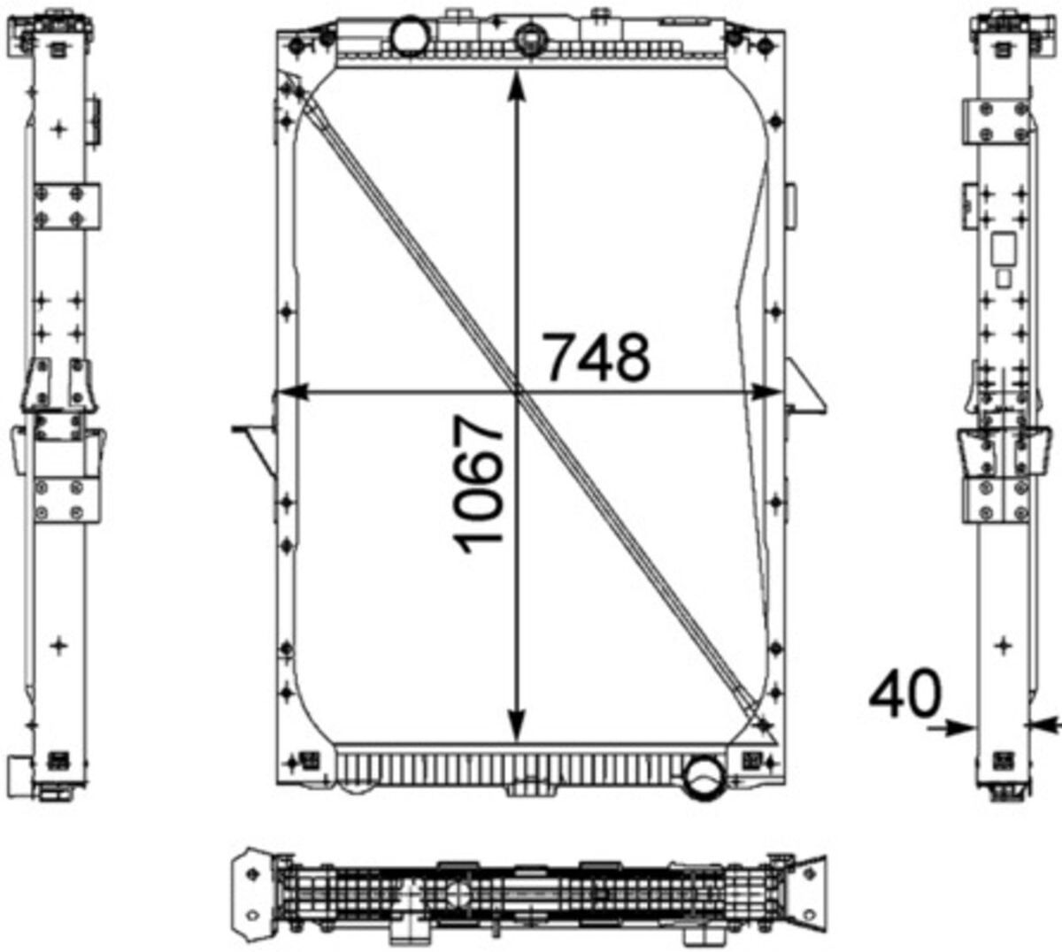 Kühler, Motorkühlung MAHLE CR 819 000P