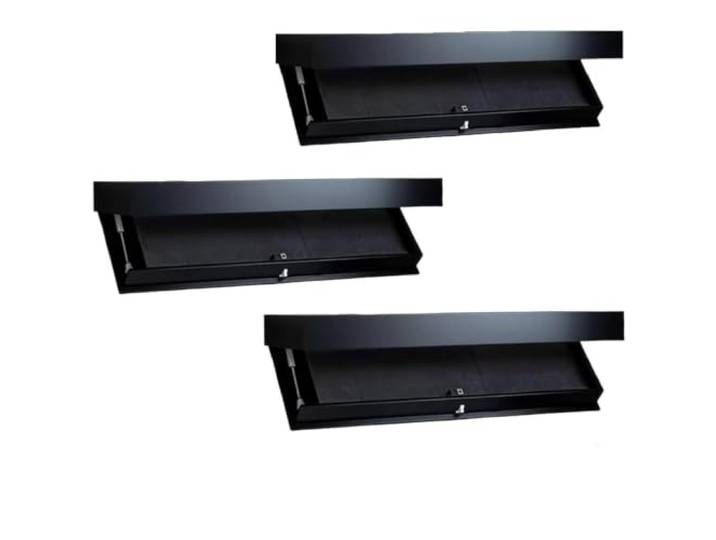 GBMITING Wandboard mit Geheimfach,Regal mit Geheimfach Geheimfach, schwebendes Regal mit verstecktem Fach, Aufbewahrungslösung, for Wohnzimmer oder Büro(Black,3PCS)