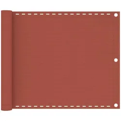 vidaXL Balkon-Sichtschutz Terracotta-Rot 75x600 cm HDPE