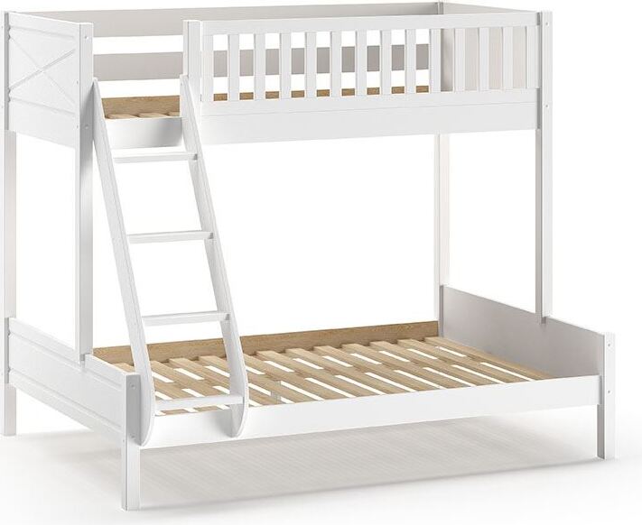 Etagenbett Karyl 208x158x175 Familienbett Massivholz Weiß