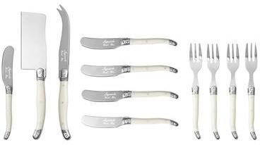 French Home Laguiole Ultimate 11-Piece Charcuterie Set with Faux Ivory Handles