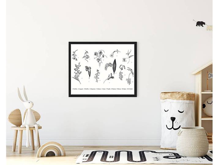 Tableau déco Exotic Plants 43 x 53cm Multicolore