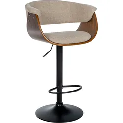 CLP Barhocker Vestal Stoff   Farbe: walnuss/creme, Material: Stoff