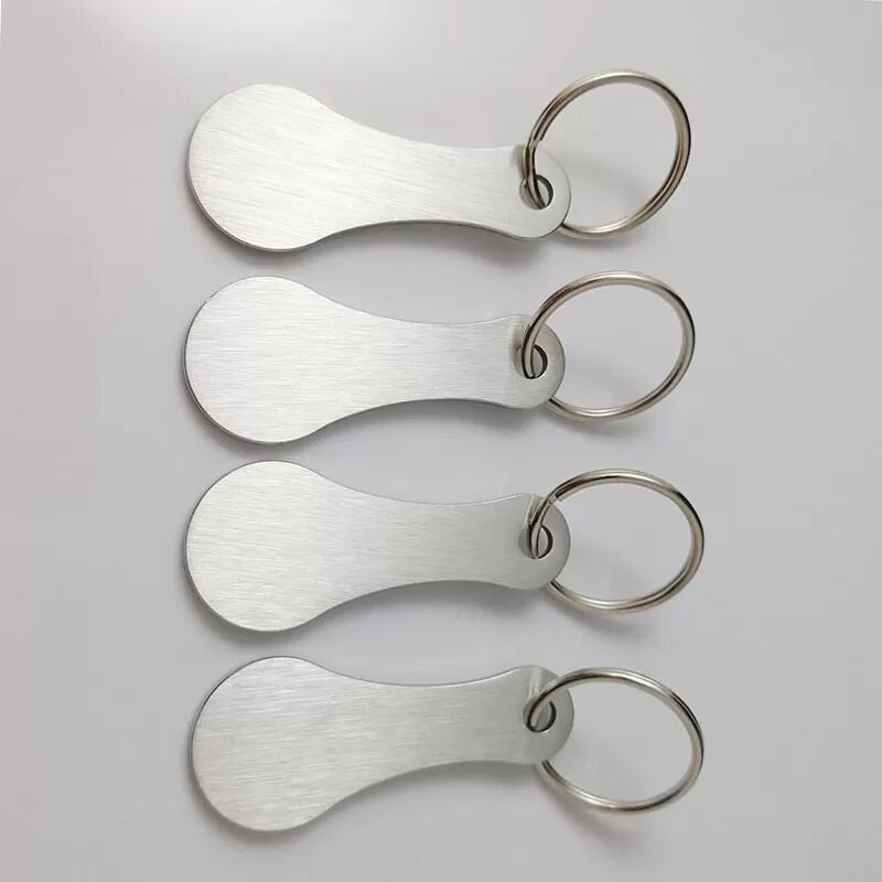 INF Schlüsselanhänger aus Metall für Einkaufswagen (4er-Pack)