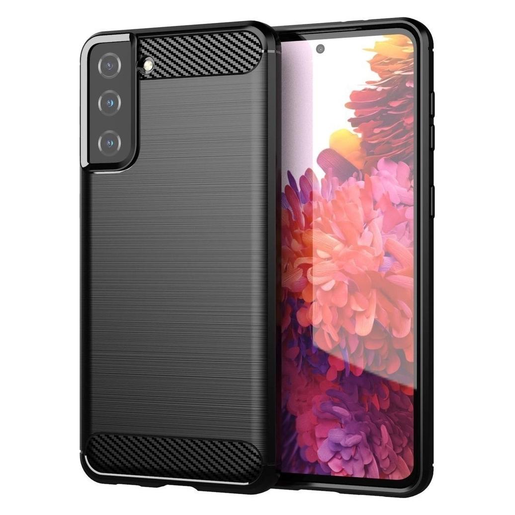 Hurtel Carbon Case Flexible Cover TPU Case for Samsung Galaxy S21+ 5G (S21 Plus 5G) black (Samsung Galaxy S21+ 5G) (1404978613)