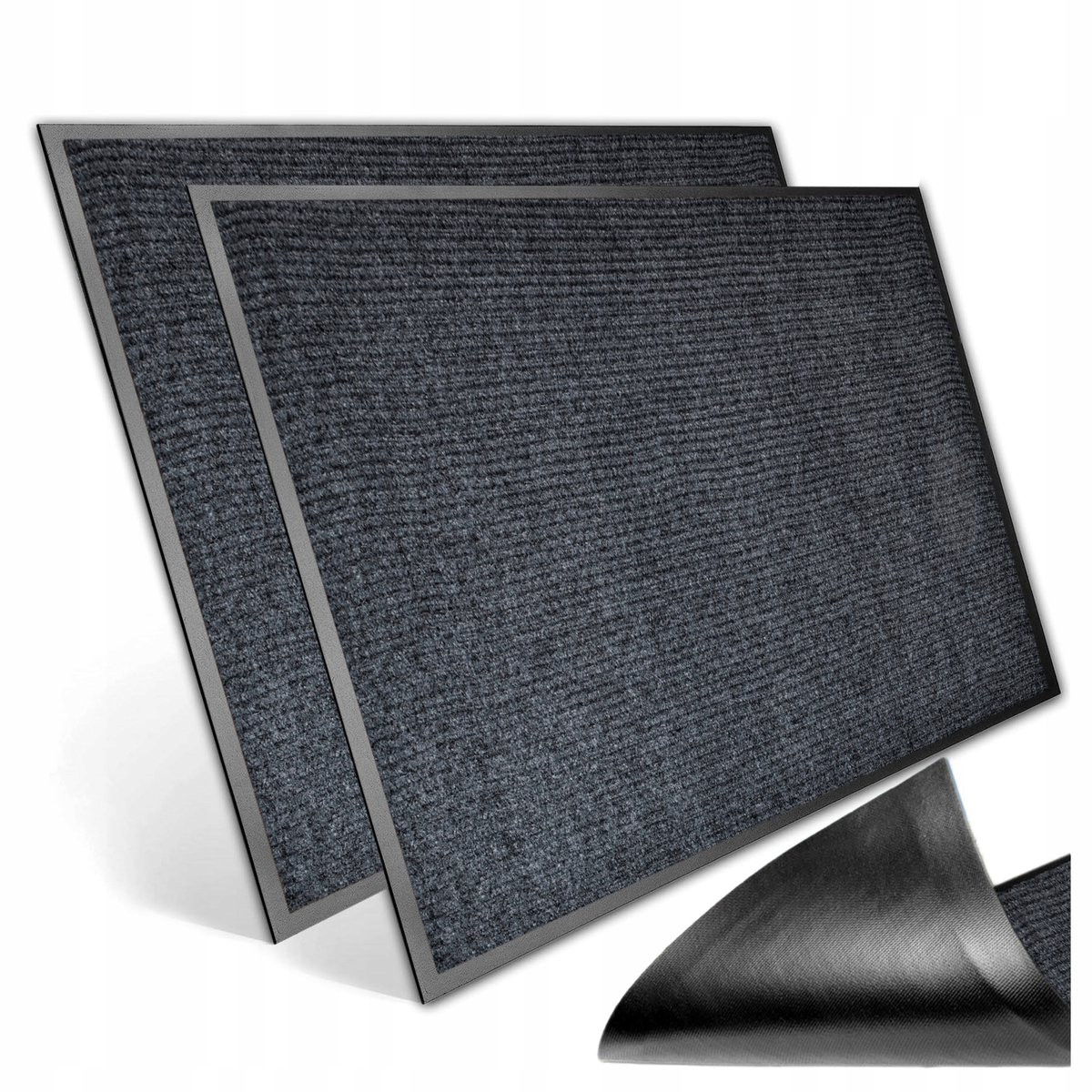 Gockowiak Seila Deurmat Grijs - Set van 2 stuks - 40 x 60 cm