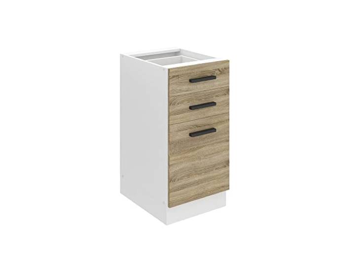 Belini Unterschrank SDSZ 40 cm, ohne Arbeitsplatte, Sonoma-Eiche Küche, Küchenunterschrank Breite, Küchenschränke, Küchenschrank mit Schubladen