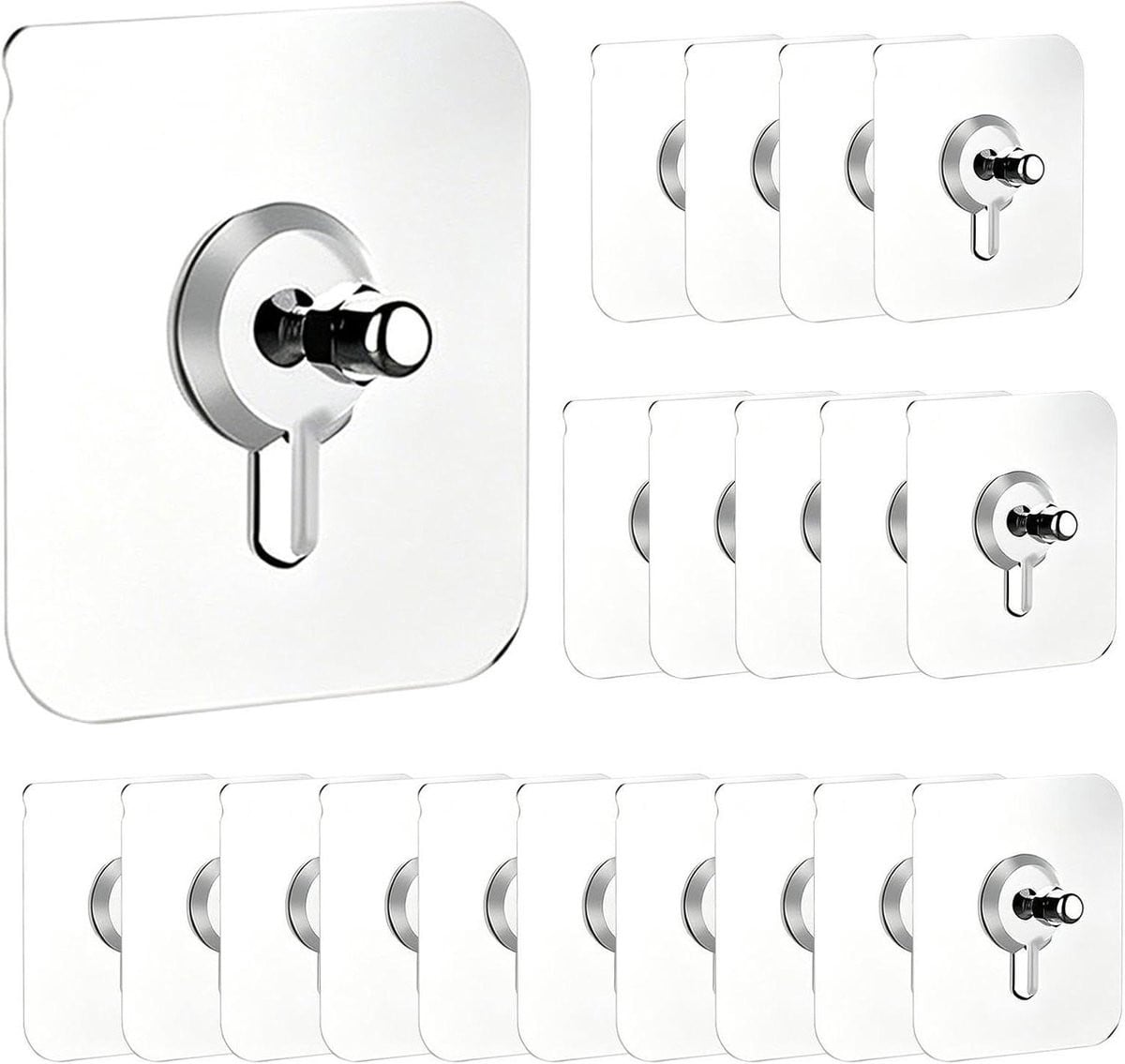 Zelfklevende Muurhangers voor Thuisorganisatie - 20 Stuks - Transparant