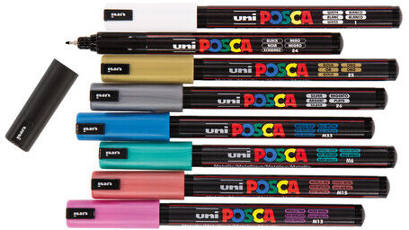 POSCA Metallic-Marker, extra fein, PC1MR, 8 Stifte