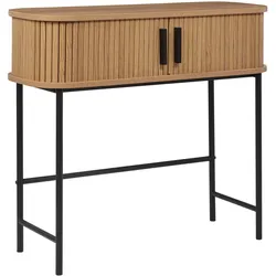 KONSOLENTISCH helles Holz/schwarz Bradley