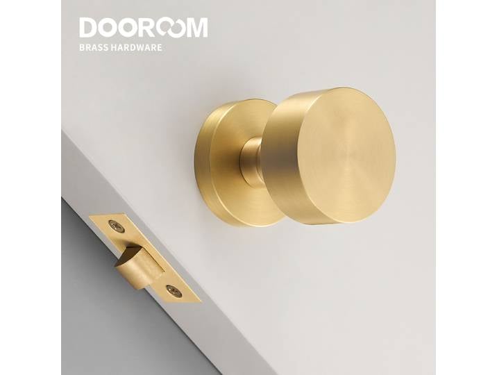 Dooroom ensemble de serrures de porte en laiton moderne en laiton noir Nickel intérieur chambre salle de bains Double ensemble de leviers de porte en bois poignée factice Passage