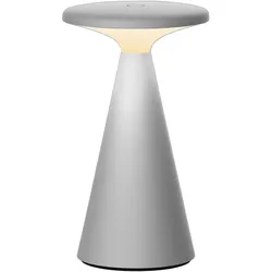 Müller Licht, Tischlampe, MÜLLER-LICHT LED-Akku-Tischleuchte 27700207, dimmbar, 2700K, warmweiss, grau