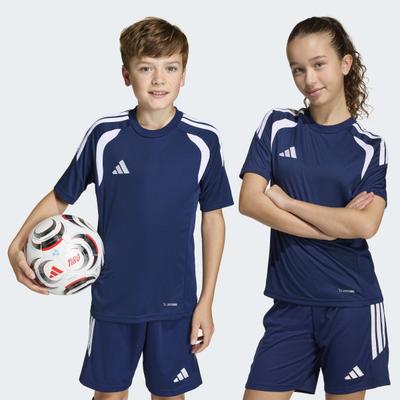 Fußballtrikot ADIDAS PERFORMANCE "TIRO26 LIGA KIDS TRIKOT", Jungen, Gr. 128, team navy blau 2, weiß, Obermaterial: 100% Polyester, Rundhals, Trikots Fußballtrikot, für Kinder, ohne Verschluss, mit climacool