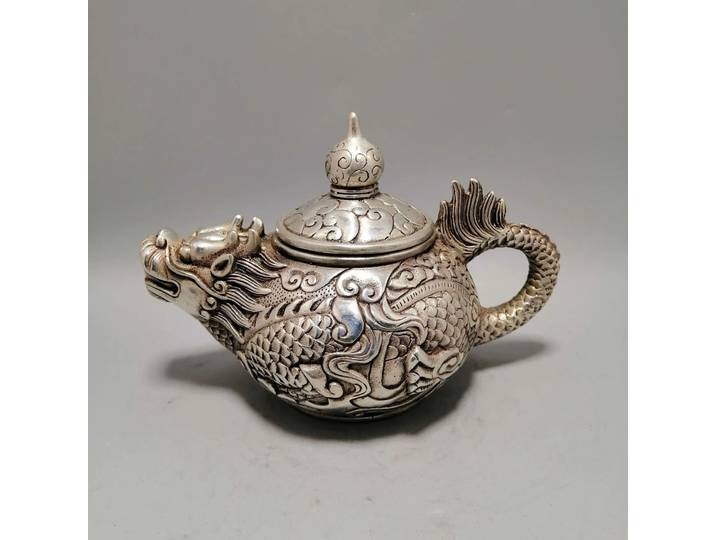 Artificiel aboration chinoise, pot de gravure Cupronprison, bonne chance «dragon», artisanat en métal, décoration de la maison, renforcement