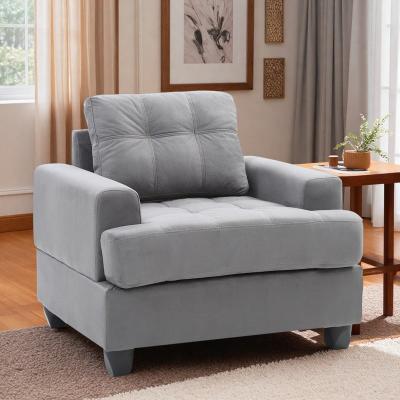 "38"" Accent Chair with Saddle Arms and Transitional Design and Compact Size"