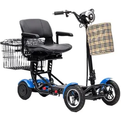 Urban Hopper E-Motorroller Elektro Seniorenmobil 4-Rad Mobilitätshilfe Faltbar Urban Hopper Blau