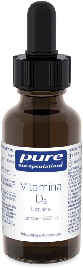 NESTLE' ITALIANA SpA Pure Encapsulations Vitamina D3 Liquida 22,5ml - Integratore Alimentare Adatto ai Vegetariani