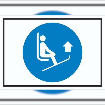 HB-Druck Skispitzen anheben Symbol Schild A4 (210x297mm)